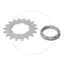 Miche Track Sprocket with Carrier | Steel Silver | 1/2 x 1/8" (3mm width) - 14T