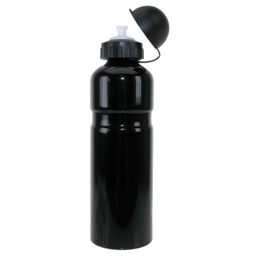 Trinkflasche Alu mit Deckel | 750 ml - schwarz
