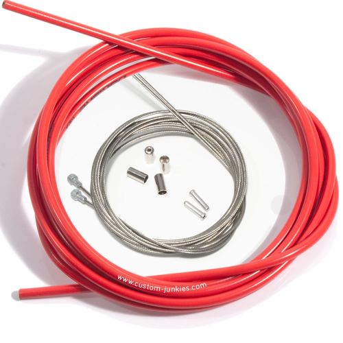Brake Cable Set Jagwire/ Shimano | ROAD | front-and-rear cables &amp; housing - red