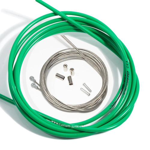 Brake Cable Set Jagwire/ Shimano | ROAD | front-and-rear cables & housing - green