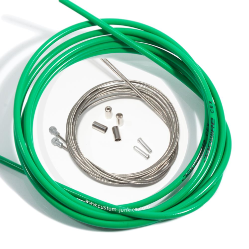 Brake Cable Set Jagwire/ Shimano | ROAD | front-and-rear cables &amp; housing - green