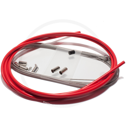 Brake Cable Set Elvedes ATB/RACE - red