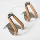 MKS Half-Clip Steel w/leather Pedalhaken - braun