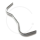 Flat Moustache Handlebar | Width 495mm | Clamp 25.4 | silver polished