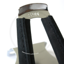 MKS Half-Clip Steel w/leather Pedalhaken - schwarz