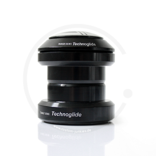 1 1/8" 15mm Al Tange Seiki Technoglide IS24 Fully Integrated Headset in Black 