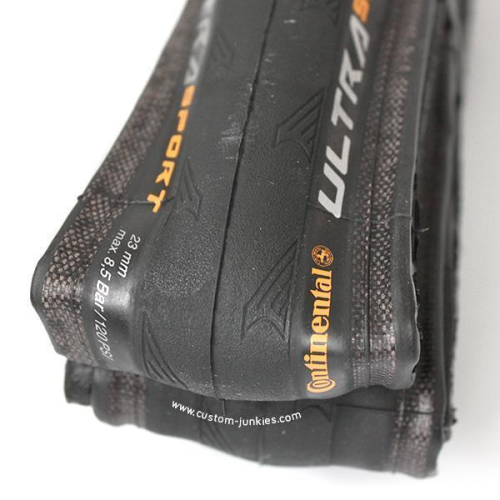 2 X Continental Ultra Sport II 700X25C Road Bike folding tyres 2x FREE TUBES