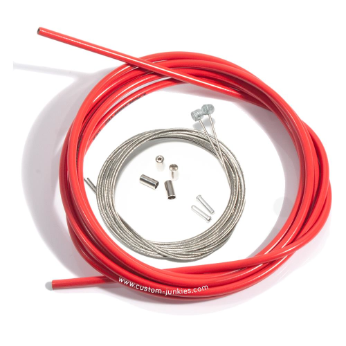 Brake Cable Set Jagwire/ Shimano | MTB | front-and-rear cables & housing - red