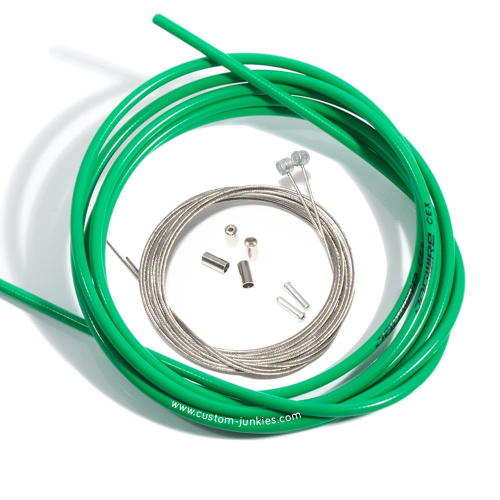 Brake Cable Set Jagwire/ Shimano | MTB | front-and-rear cables & housing - green