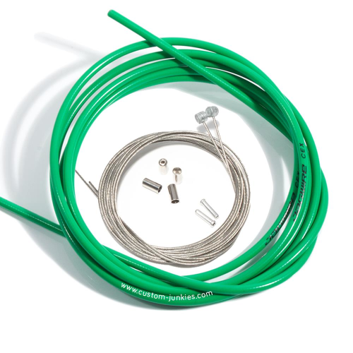 Brake Cable Set Jagwire/ Shimano | MTB | front-and-rear cables &amp; housing - green