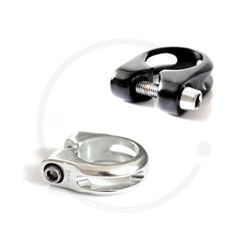 Seat Clamp with Hex Head Bolt | silver or black | 28.6 / 31.8 / 34.9