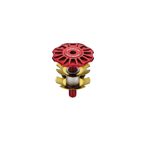 Token *Arsenal* CNC Headset Top Cap 1 1/8" | incl. Bolt & Claw - red