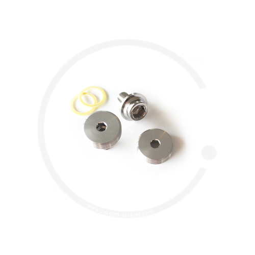 Crank Bolts with Alloy Dust Cap for Square Taper Cranks - silver