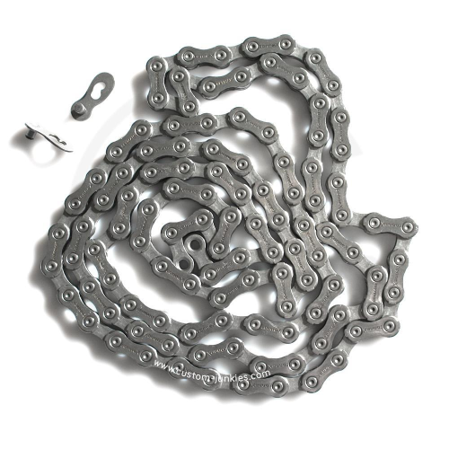 Connex 10S1 Bicycle Chain | 1/2 x 11/128" | Stainless Steel, Hollow Pins