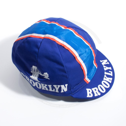 Vintage Style Bicycle Racing Cap - Brooklyn blue