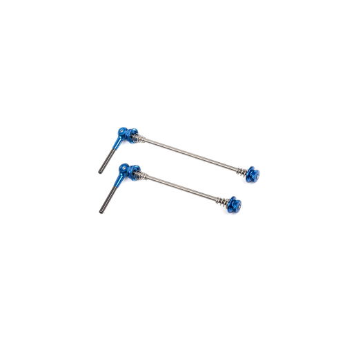 Quick Release Skewers Road | CNC Alloy with Titanium Axle &amp; Carbon Levers - blue