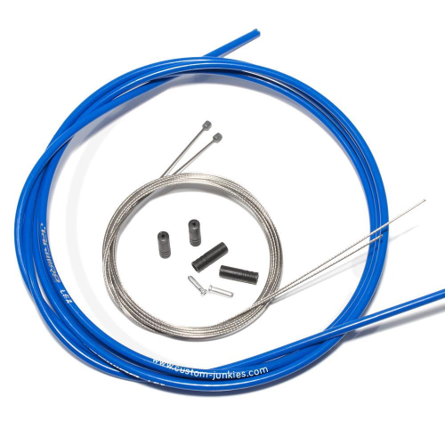Jagwire Shift Cable Set | Jagwire LEX Outer &amp; Stainless Steel Inner Cables - blue