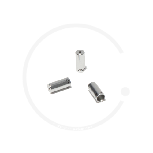 Jagwire Outer Shift Cable Housing End Cap | Alumnium silver | 4mm - silver polished