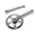 Retro Bike Steel Crankset | Square Taper | Chrome plated | 1/2 x 1 1/8" | 170mm - 44T or 46T