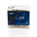 KMC X9 Ti-N Gold 9 speed Chain | 1/2"  x...