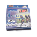 YBN S8010 8 Speed Chain | 1/2 x 3/32 | silver | MTB, Road