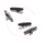 Brake Shoes XLC BS-R02 Cartridge Road for Shimano | 55mm | silver | Set of 4