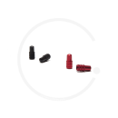 Token Presta Valve Caps | CNC Alloy | 2 Pcs | black or red
