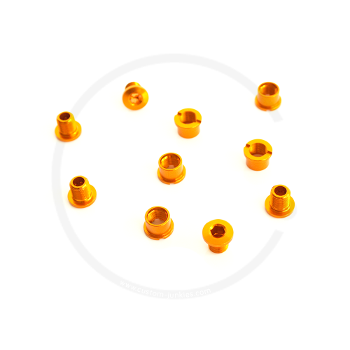Double Alloy Chainring Bolts - orange
