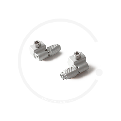 Concave Downtube Shift Cable Stops | silver matt